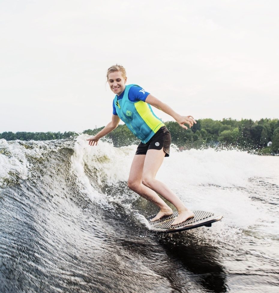 Amy Potter - Surf Instructor - Surf & Yoga Retreat - Bobcaygeon Ontario - Wakesurfing - Buckeye Marine - Mastercraft Boats